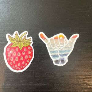 Strawberry and Hang Loose / Shaka Stickers
